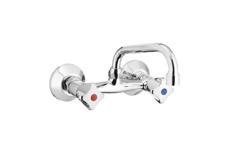 Kfa Standard bateria umywalkowa ścienna długość wylewki 16cm chrom