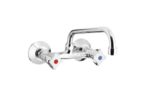 Kfa Standard bateria umywalkowa ścienna długość wylewki 22cm chrom