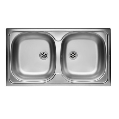 Pyramis E 78 zlewozmywak stalowy 2-komorowy 78x43,5 x15 len