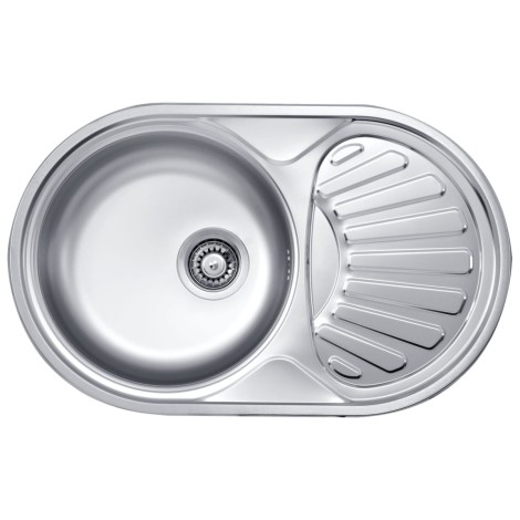 Deante Twist zlewozmywak stalowy 1-komorowy 77x48x18 dekor