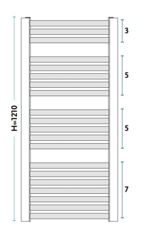 Gorgiel Zenith grzejnik łazienkowy 120x60 platyna mat