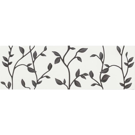 Opoczno Winter Vine white floral inserto płytka ścienna 29x89.