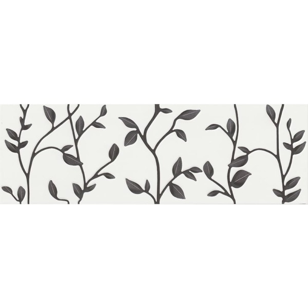 Opoczno Winter Vine white floral inserto płytka ścienna 29x89.