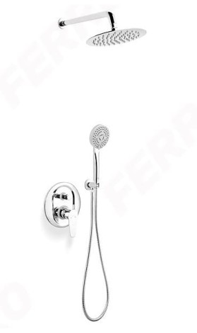 Ferro Algeo deszczownia zestaw podtynkowy chrom