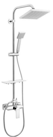 Ferro deszczownia kwadratowa z baterią natryskową Algeo Square chrom