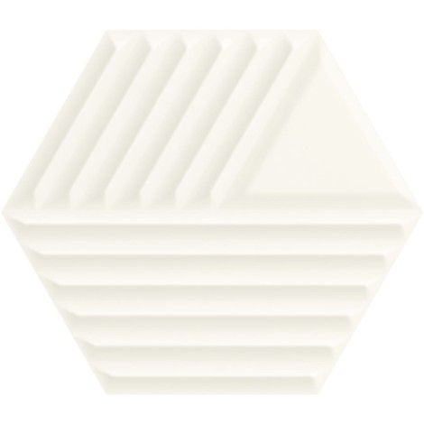 Paradyż Woodskin bianco heksagon struktura C płytka ścienna 19,8x17,1