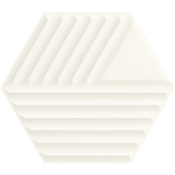 Paradyż Woodskin bianco heksagon struktura C płytka ścienna 19,8x17,1.