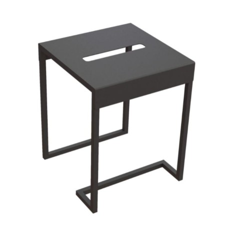 Deante Mokko taboret - stolik łazienkowy czarny mat