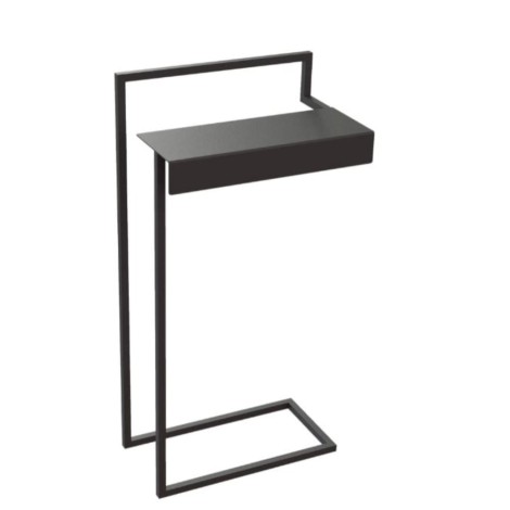 Deante Mokko wieszak podłogowy na ręcznik z półką czarny mat