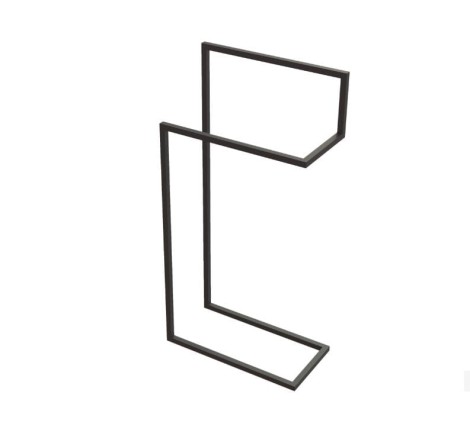 Deante Mokko wieszak podłogowy na ręcznik podwójny czarny mat