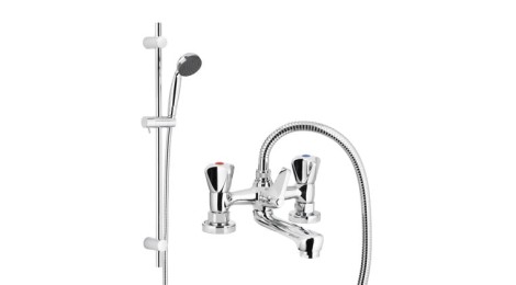 Kfa Standard bateria wannowa stojąca z natryskiem przesuwnym chrom