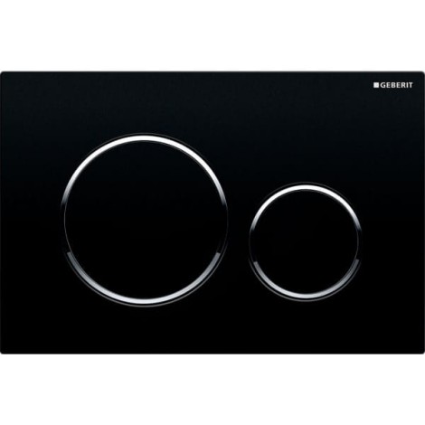 Geberit Sigma20 przycisk spłukujący czarny-chrom-czarny