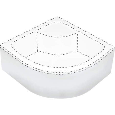 Deante Deep obudowa brodzika półokrągłego 90 cm