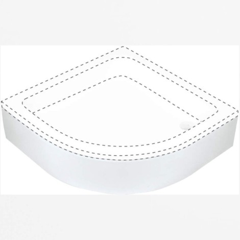 Deante Plus II obudowa brodzika półokrągłego  90 cm