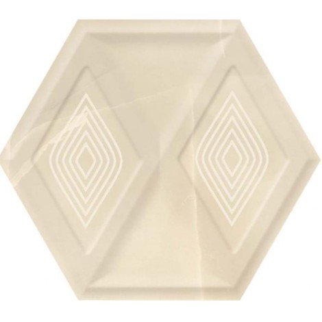 Paradyż Illusion beige heksagon struktura połysk płytka ścienna 17,1 x 19,8 cm.