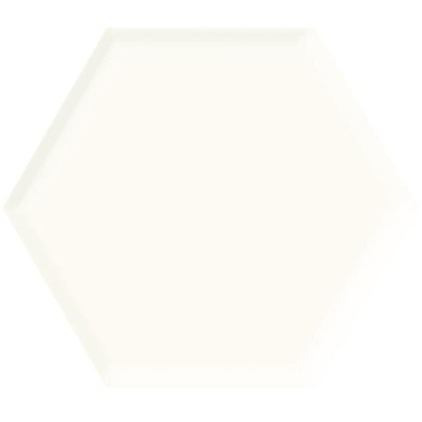 Paradyż Uniwersalny heksagon white struktura połysk płytka ścienna 19,8 x 17,1 cm.