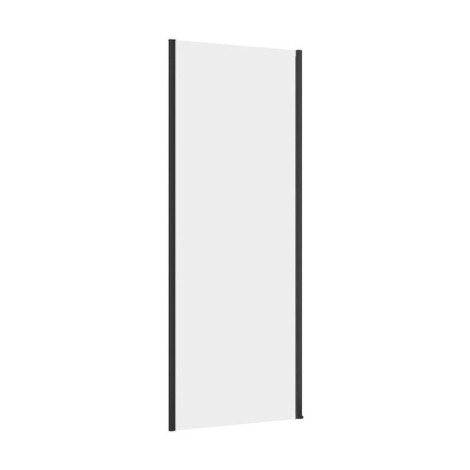 Cersanit Larga ścianka kabiny prysznicowej szkło transparentne profil czarny 80 x 195 cm