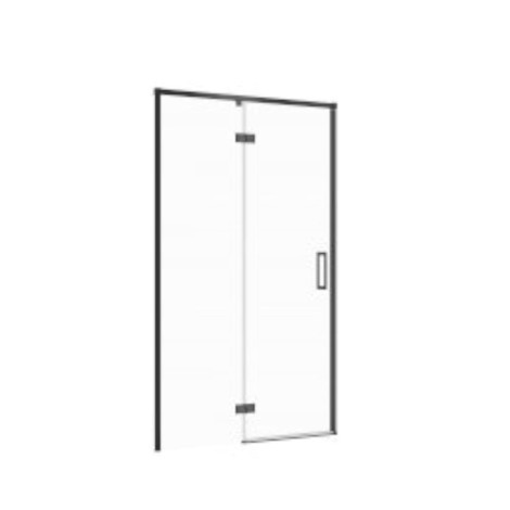 Cersanit Larga drzwi kabiny prysznicowej lewe szkło transparentne profil czarny 120 x 195 cm.