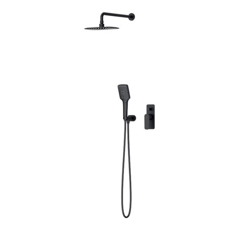 Cesranit Larga zestaw podtynkowy z baterią wannowo-natryskową czarna
