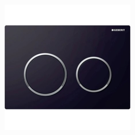 Geberit Omega 20 przycisk spłukujący czarny-chrom-czarny.