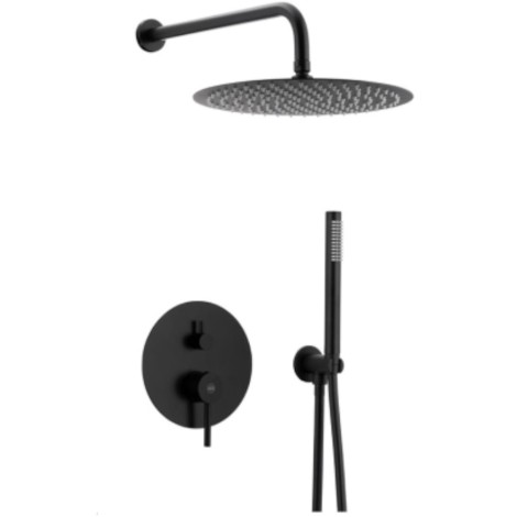 Kfa Moza deszczownia zestaw podtynkowy czarny