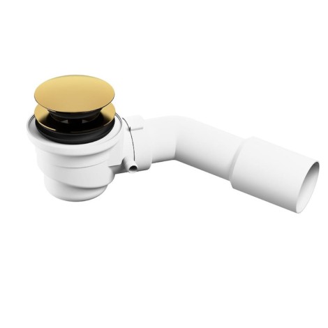 Cersanit syfon wannowy z korkiem klik-klak złoty.