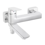 Ferro Vitto Vardeline bateria wannowa ścienna z składaną wylewką chrom