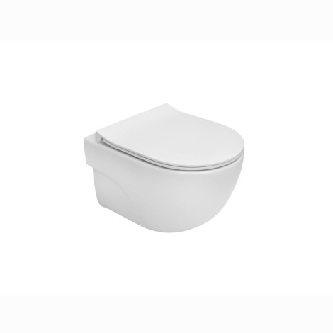 Roca Meridian Compakto miska wisząca Rimless + deska slim.