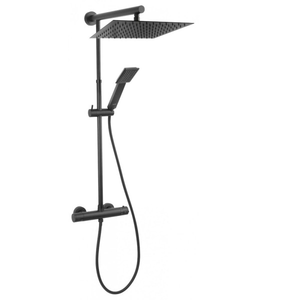 Ferro Trevi deszczownia z baterią termostatyczną czarna