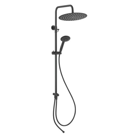 Ferro Wizard Pro zestaw natryskowy z deszczownią z 3-funkcyjną słuchawką czarna