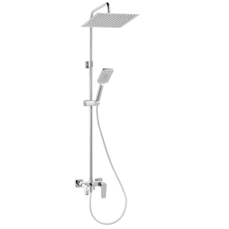 FERRO ALGEO SQUARE DESZCZOWNIA Z BATERIĄ WANNOWA CHROM