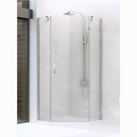 New Trendy New Azura kabina prysznicowa pięciokątna prawa 90 x 90 x 195 cm.