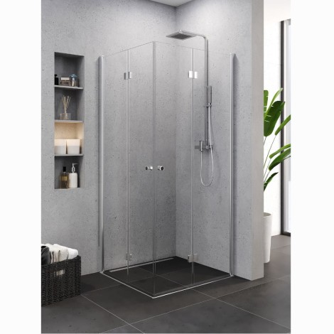 New Trendy LInia Basic Superia  kabina prysznicowa prostokątna drzwi składane 80 x 90 x 195 cm