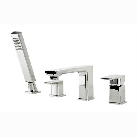 Valvex Loft bateria wannowa 4-otworowa stojąca chrom.