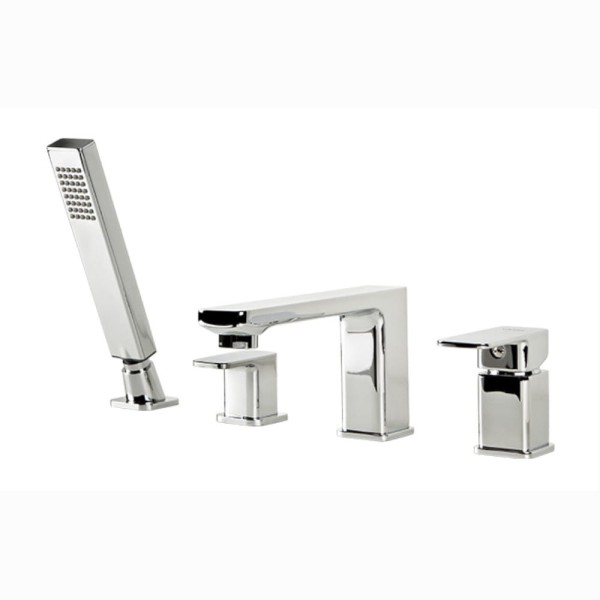 Valvex Loft bateria wannowa 4-otworowa stojąca chrom.