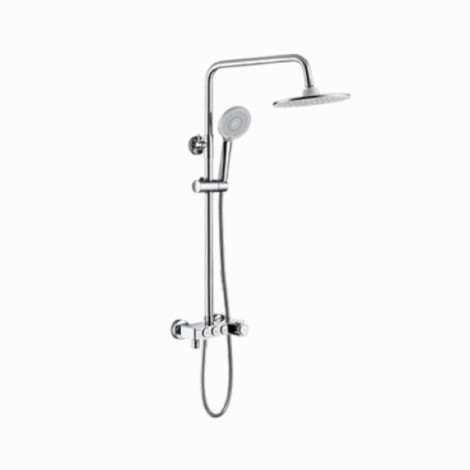 Valvex Decor deszczownia z baterią okrągła chrom.