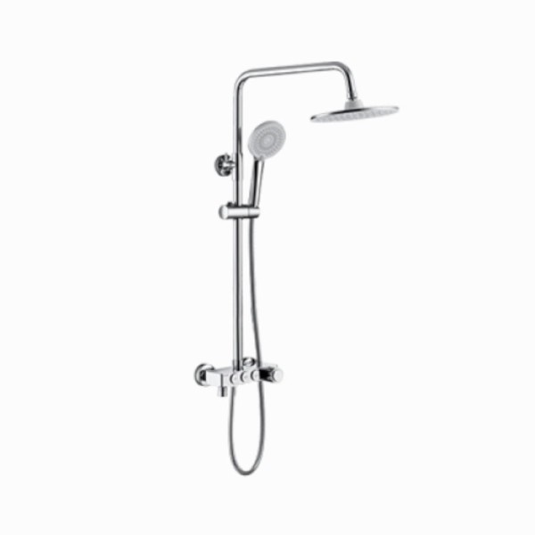 Valvex Decor deszczownia z baterią okrągła chrom.