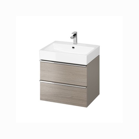 Cersanit Virgo szafka podumywalkowa wisząca 60 cm szara z uchwytem chrom
