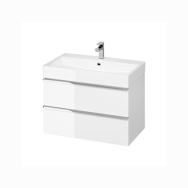 Cersanit Virgo szafka podumywalkowa biała 80 cm z uchwytami chrom.