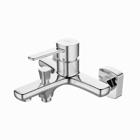 Invena Glamour bateria wannowa ścienna chrom