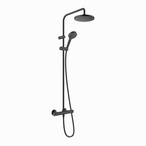 Hansgrohe Vernis Blend deszczownia z baterią termostatyczną czarna.