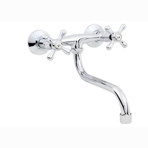 Hydroland Retro bateria zlewozmywakowa ścienna chrom.