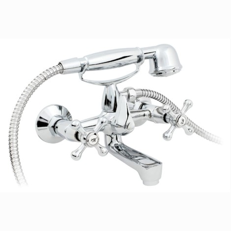 Hydroland Retro bateria wannowa ścienna chrom.