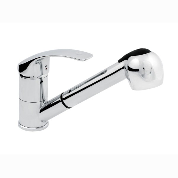 Hydroland Vena bateria zlewozmywakowa chrom z wyciąganą wylewką.