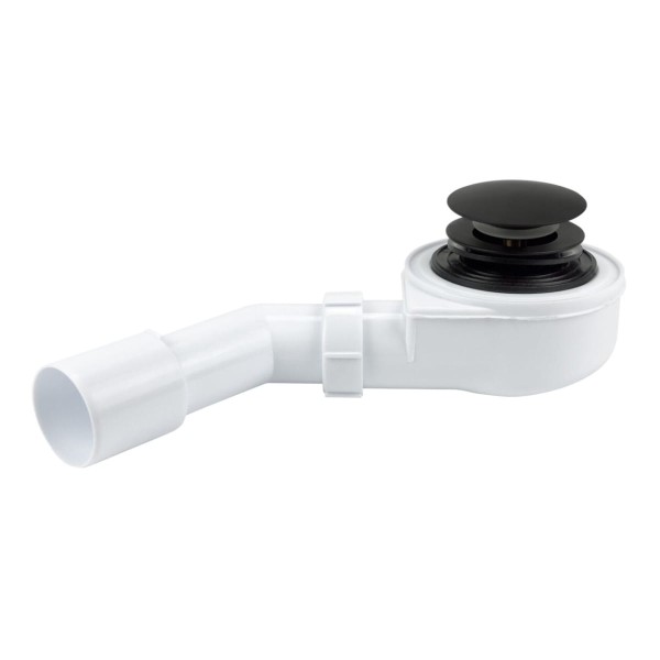 Tycner syfon brodzikowy niski czyszczony od góry klik-klak czarny mat fI 50.