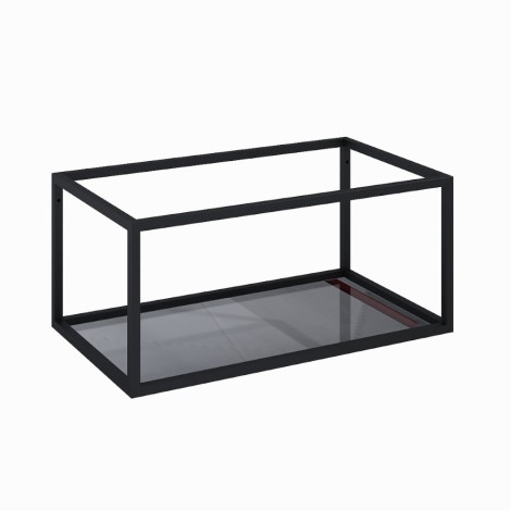 Elita stelaż podszafkowy 80 cm black mat z półką szklaną