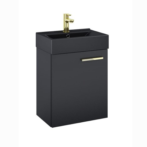 Elita Tiny zestaw szafka z umywalką 45 cm czarny mat.