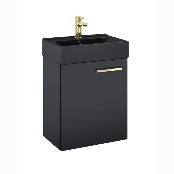 Elita Tiny zestaw szafka z umywalką 45 cm czarny mat.