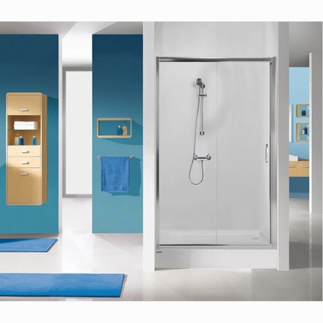 Sanplast D2/TX5B drzwi kabiny prysznicowe przesuwne 120 cm chrom szkło W0