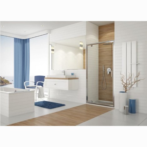 Sanplast DJ/TX5B drzwi kabiny prysznicowej skrzydłowe 100 cm chrom szkło W0